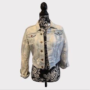 Light denim Distress Jean Jacket